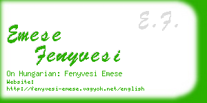 emese fenyvesi business card